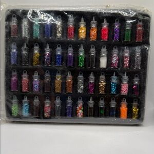 Multi-Color Nail Art Glitter Kit - Assorted Decorative Accents